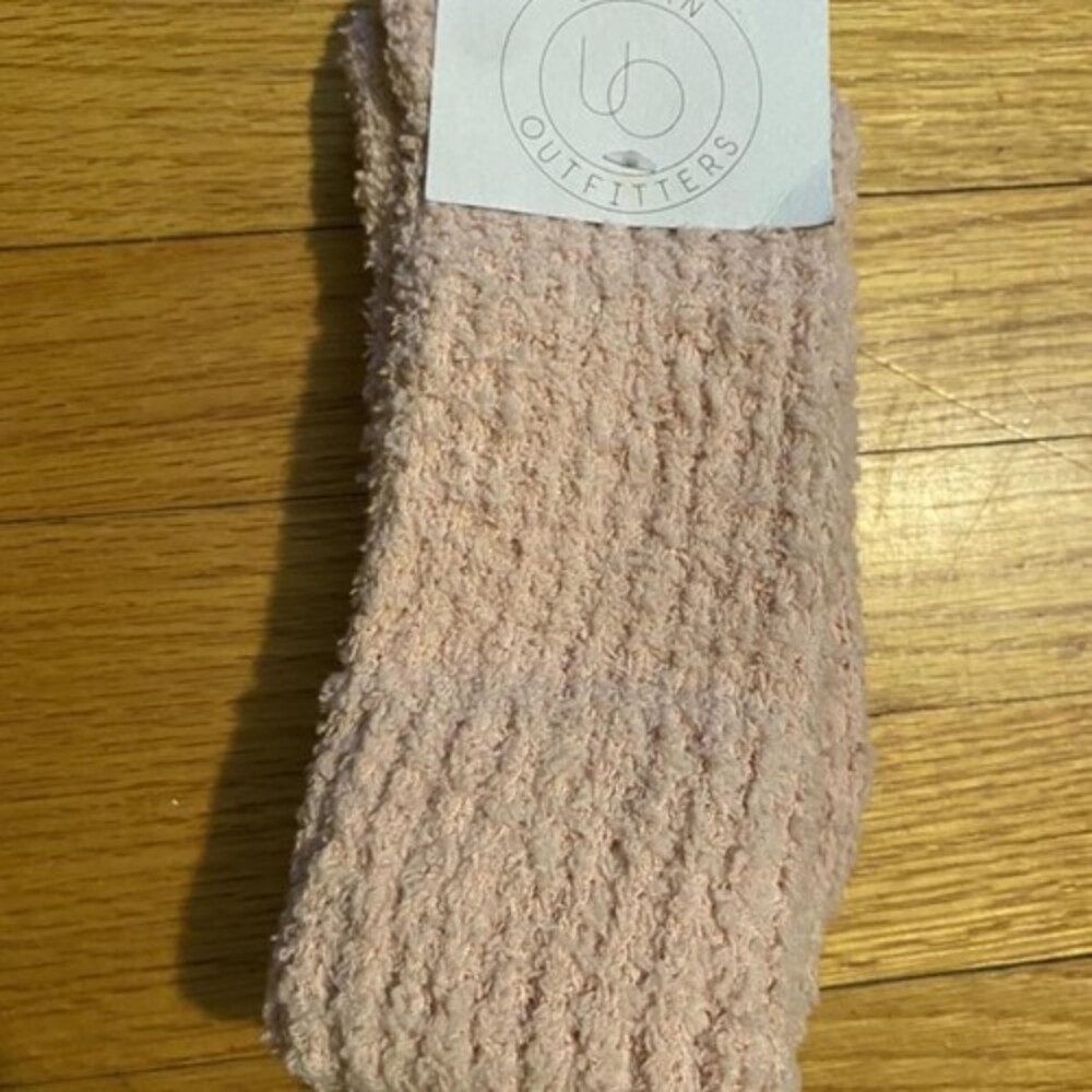Urban Outfitters Cozy Crew Socks, Light Pink, New! $16